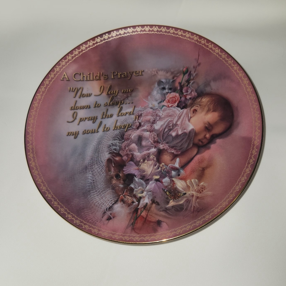 A Child's Prayer Precious Blessing Bradford Exchange Vintage Collectors Plate24